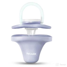 img 4 attached to 🍼 Fashion Silicone Pacifier by PETINUBE – Individual Case Included, BPA Free, Enhanced Air Flow, Glow in the Dark Feature, Made in Korea (Plummy Purple, 0-6 Months, Longevity Threads)