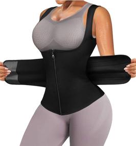 img 4 attached to Sauna Waist Trainer For Women - Tummy Cincher Body Shaper For Sweat And Weight Loss Workouts By CtriLady