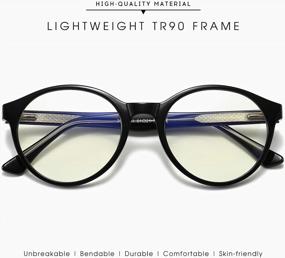 img 1 attached to Модные компьютерные очки «кошачий глаз» для женщин с технологией блокировки синего света от SUNGAIT