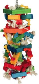 img 4 attached to 🐦 Featherland Paradise Knots N Blocks Extra Large Bird Toy: Ideal Parrot Toy for Cockatoos, Macaws, and Large Birds
