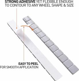 img 1 attached to AA22A4 - Высококачественные 4 упаковки клейких грузов для колес для легковых автомобилей, грузовиков, внедорожников и мотоциклов - низкопрофильные, типа EasyPeel, серые, 9 фунтов в коробке, 48 полос в коробке - 2304 шт.