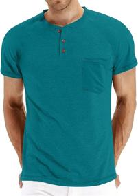 img 4 attached to 👕 NITAGUT Men's Summer Casual T-Shirts with Placket - Top Choice in Men's Clothing Shirts