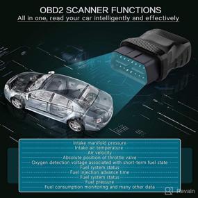 img 2 attached to 🔌 TESECU Сканер OBD2 Bluetooth 4,0: Средство диагностики автомобиля для Android и iPhone - Считыватель кодов для удаления ошибок двигателя - Универсальный для автомобилей 1996+