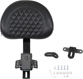 img 3 attached to AUFER Black Adjustable Plug-in Driver Rider Backrest Tailored for 🔌 Touring Models Road King Street Glide Road Glide Electra Glide 1997-2022