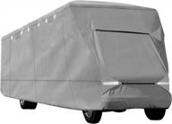 waterproof brisunshine rv cover for 23-26ft class c motorhomes & campers, 4-layer protection with extra strap & storage bag in gray logo