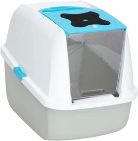 img 4 attached to Catit Hooded Litter White Blue