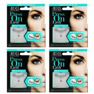 get a stunning look with ardell 109 black press-on false eyelashes - pack of 4 with adhesive pipette included logo