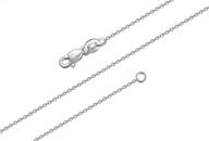 925 sterling silver cable chain necklace, italian solid nickel-free lobster claw clasp - 1mm/1.5mm thickness, available in 14-30 inches логотип