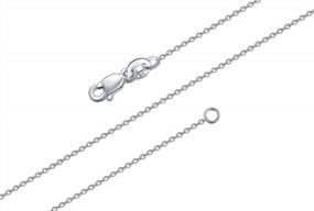 img 3 attached to 925 Sterling Silver Cable Chain Necklace, Italian Solid Nickel-Free Lobster Claw Clasp - 1Mm/1.5Mm Thickness, Available In 14-30 Inches