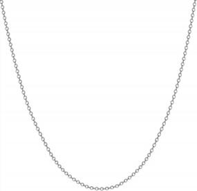 img 2 attached to 925 Sterling Silver Cable Chain Necklace, Italian Solid Nickel-Free Lobster Claw Clasp - 1Mm/1.5Mm Thickness, Available In 14-30 Inches