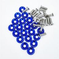 20 pcs xyc sports billet aluminum fender washer engine bay dress up kit cnc billet aluminum fender washer engine bay dress up kit (blue) logo