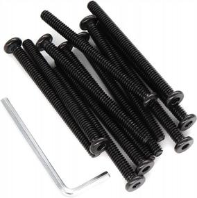 img 3 attached to BinifiMux 12Pcs Black 1/4-20 X 3" Socket Cap Screws Allen Head With One Hex Key