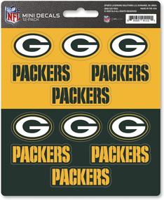 img 4 attached to 🏈 Мини-наклейки Green Bay Packers в комплекте - 12 штук, NFL Fanmats