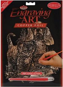 img 3 attached to Engraving Art Kit For Copper, Featuring Kitten And Puppy - By Royal And Langnickel