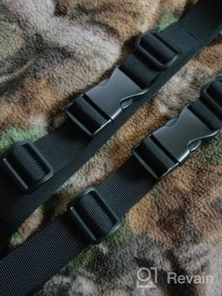 img 1 attached to 1 Inch Plastic Flat Side Release Buckles And Tri-Glide Slides With 5 Yards Nylon Webbing Straps - 15 Set DIY Making For Luggage Strap, Pet Collar, Backpack Repairing - BTNOW review by Philip Anderson