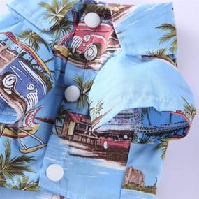 img 2 attached to Tangpan Hawaiian Beach Plaid Print Dog Clothes for Summer - X-Small, Blue