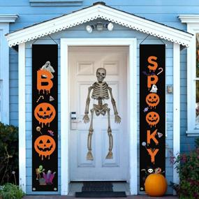 img 1 attached to Добро пожаловать Trick or Treaters в стиле с наружными украшениями и знаками Хэллоуина