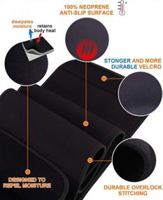 img 1 attached to Adjustable Waist Trimmer Belt For Women & Men - Sweat Training & Sauna Benefits!