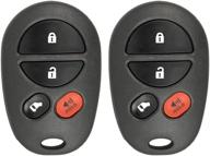 🔑 keyless2go replacement key fob for toyota sienna with fcc id gq43vt20t - 2 pack: enhanced keyless entry solution logo