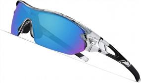 img 4 attached to TOREGE поляризованные спортивные солнцезащитные очки для мужчин женщин Велоспорт Бег Вождение Рыбалка Гольф Бейсбол очки TR02 Модернизированный