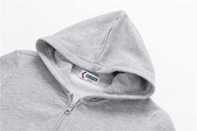 img 2 attached to KOWDRAGON Sweatshirt Classic Lounging Full Zip - Fashionable Boys' Hoodies & Sweatshirts