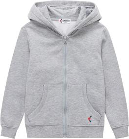 img 4 attached to KOWDRAGON Sweatshirt Classic Lounging Full Zip - Fashionable Boys' Hoodies & Sweatshirts