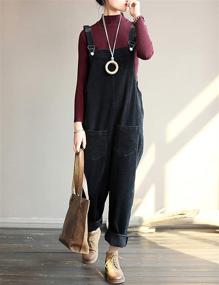 img 2 attached to 👖 Yeokou Corduroy Overalls: Stylish Green Women's Clothing for Jumpsuits, Rompers & Overalls