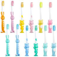 🦷 colorful contoured bristles toothbrush for kids logo