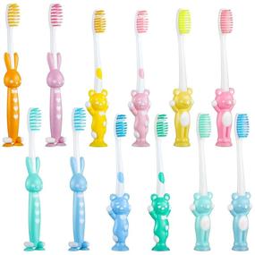 img 4 attached to 🦷 Colorful Contoured Bristles Toothbrush for Kids