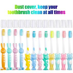 img 3 attached to 🦷 Colorful Contoured Bristles Toothbrush for Kids