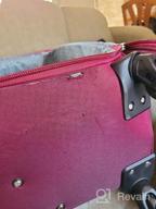 img 1 attached to Purple Merax Expandable Carry On Luggage Set With TSA Lock And Spinner Wheels. review by Susan Park
