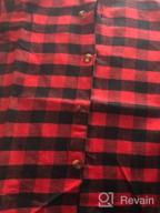 img 1 attached to Adorable Kids Baby Letters Print Long Sleeve Button Down Red Plaid Flannel Shirt - Perfect for Little Boys and Girls! review by Gonzalo Marshall