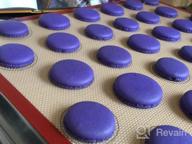 картинка 1 прикреплена к отзыву Silicone Macaron Baking Mat - Full Sheet Size (Thick & Large 24 1/2" X 16 1/2") - Non Stick Silicon Liner For Large Bake Pans, Trays & Rolling, Macaroon/Pastry/Cookie/Bun Making - Professional Grade от Corey Harris
