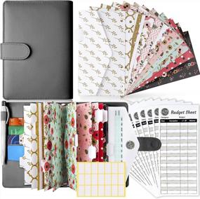 img 4 attached to A6 Binder And Budget Envelopes + Bonus Stickers, Budget Binder With Cash Envelopes For Budgeting, Mini Cash Envelope Wallet, Small Budget Planner, Cash Envelope Binder With Money Envelopes (Black)