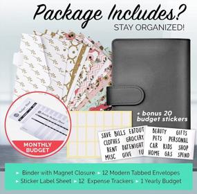 img 3 attached to A6 Binder And Budget Envelopes + Bonus Stickers, Budget Binder With Cash Envelopes For Budgeting, Mini Cash Envelope Wallet, Small Budget Planner, Cash Envelope Binder With Money Envelopes (Black)