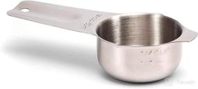 img 4 attached to 2lbDepot Premium 18/8 Stainless Steel 1/4 Cup Measuring Cup: Accurate Design for Dry & Liquid Ingredients, Stackable & Nesting, One Single Cup