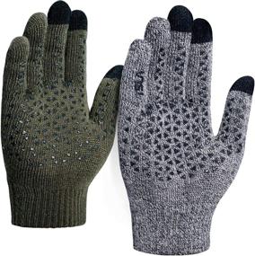 img 3 attached to 🧤 TSLA Men's Texting Gloves for Anti-Slip Thermal Weather Accessories