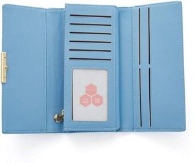 img 1 attached to Leather Trifold Holder Wallet Elegant Women's Handbags & Wallets : Wallets