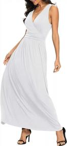 img 1 attached to Stunning Sleeveless Maxi Dress For Women With Chic Deep V Neck And Comfortable Loose Fit
