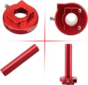 img 1 attached to NIBBI Aluminum 7/8-inch Motorcycle Throttle Handlebar Adjust Accelerator CNC Throttle Cable Holder for YAMAHA TaoTao Kycom Honda GY6 Scooter 50CC 100CC 125CC 150CC Moped - Red