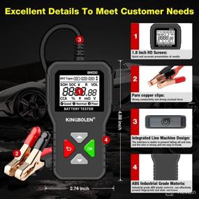 img 1 attached to 🚗 KINGBOLEN BM550 Car Battery Tester - 6V 12V 24V, 100-2000 CCA Voltage & Internal Resistance Tester, Accurate Digital Auto Battery Analyzer for Cars Trucks SUV ATV Boats Motorcycles