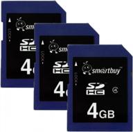 smart buy sdhc class 4 flash memory card sd hc secure digital c4 fast speed for camera (4gb (3-pack)) logo