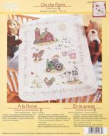 🍼 bucilla stamped cross stitch crib cover kit: on the farm - 34 by 43-inch (45567) - unleash creativity! logo