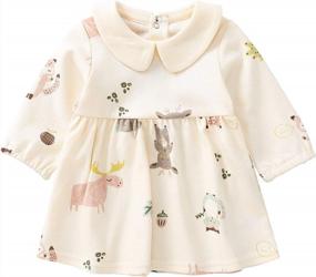 img 2 attached to Pureborn Baby Girl Playwear Dress With Bloomer And Diaper Cover - Short/Long Sleeve Options!