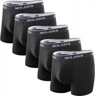 comfortable and stylish molasus men's cotton stretch trunks - pack of 5 logo