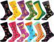 colorful funny novelty men's combed cotton crew socks - perfect gift by wecibor logo
