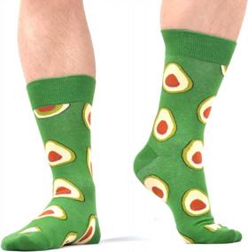 img 3 attached to Colorful Funny Novelty Men'S Combed Cotton Crew Socks - Perfect Gift By WeciBor