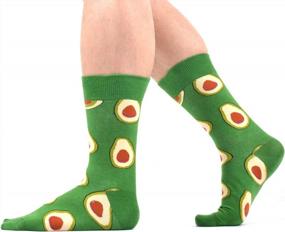 img 1 attached to Colorful Funny Novelty Men'S Combed Cotton Crew Socks - Perfect Gift By WeciBor