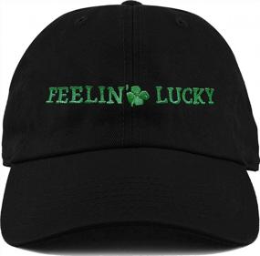 img 1 attached to Get Lucky With Funky Junque'S Unconstructed Dad Hat For St. Patrick'S Day Featuring Irish Shamrock Design!