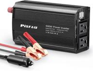 🚗 efficient 500w car power inverter: 12v to 110v with dual usb ports and ac outlets logo